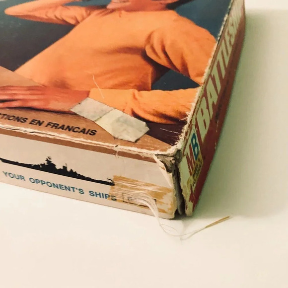 Vintage 1971  Battleship Board Game Milton Bradley Damaged Box - Picture 2 of 16